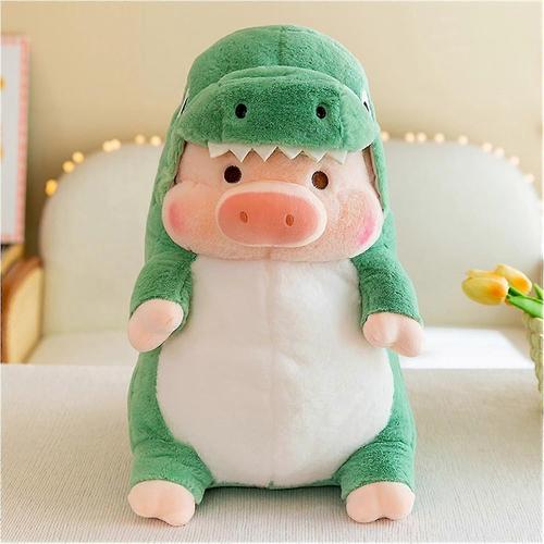 (Vert, 12,9 Po) Cochon En Peluche Peluche Jouet Cochon Habillé En Requin Dinosaure Mignon Oreiller En Peluche Pour Garçons Filles