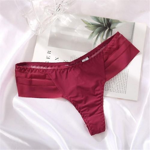 Sexy Transparent G-String Culotte Pour Femmes Soie Glacée Perspective Sans Couture String Femme String Couleurs Unies Respirant Tstrings Lingerie