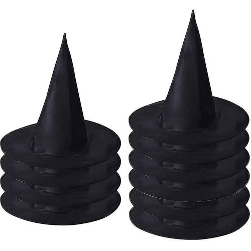 10 Pack Chapeau De Sorcière Noir Halloween Party Hte Kostm Zubehr Kostm