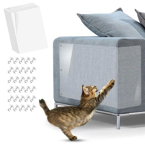 Anti Scratch Cat Meubles Protecteurs, Canapé Cat Scratch Protector, Auto-Adhésif Cat Furniture Protector, Protection Des Meubles Contre Les Rayures De Chat (6pcs)