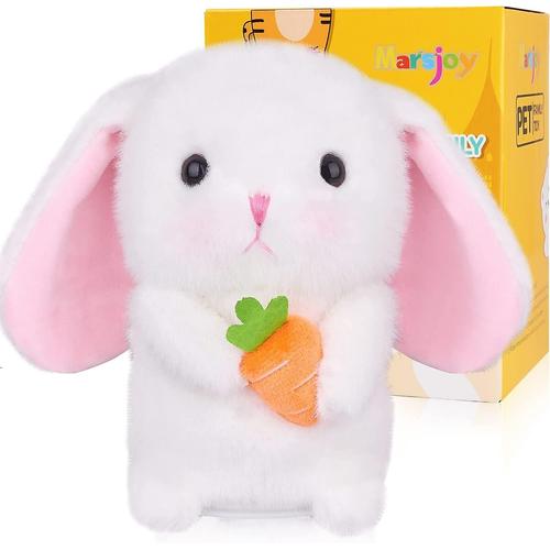 Lapin De Pâques Lapin Parlant Répète Ce Que Vous Dites Robot Peluche Animal En Peluche Interactif Animal De Compagnie Électronique Interactif, Dansant Et Secouant Jouet D¿Enregistrement Robotique, Ani