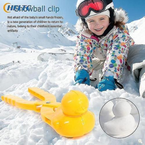 Noël 1pcs Bonhomme De Neige Canard Dinosaure Forme Boule De Neige Maker Clip Tong Kid Hiver En Plein Air Drôle Neige Sable Moule Boule De Neige Combat Sport Jouet