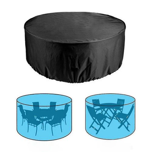 Housses De Meubles De Patio Imperméables À L¿Eau Couverture De Table Ronde D¿Extérieur Anti-Décoloration
