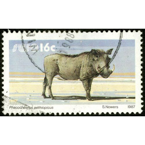 Timbre Oblitéré Swa, Phacochoerus Aethiopicus, S. Nowers, 1987, 16c