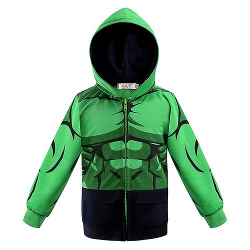 Thème Dessin Animé Hoodie Jacket Enfants Enfants Garçons Hulk Planes Voitures 3d Print Zipper Manteau À Capuche Outwear Décontracté