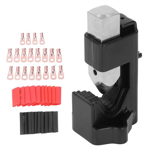 Outil De Sertissage De Cosse De CâBle De Batterie, Marteau à Sertir De Cosse De Batterie Avec 20 Bornes 20 Tubes ThermoréTractables Pour 8awg à 0000awg