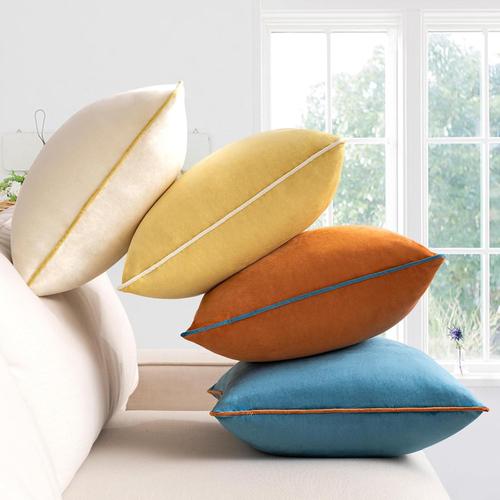 Housse Coussin 45x45cm Lot De 4 Velours Décoratif Taie D'oreiller Canapé Coussin Decoration Housse De Coussin En Pour Chambre Canapé