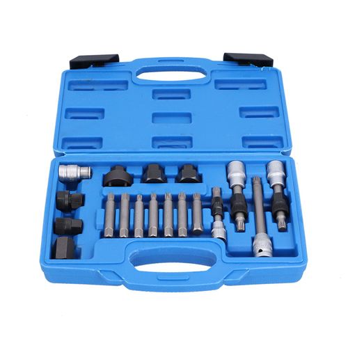 Kit D'outils De Retrait De Poulie D'alternateur, Embout De DéMontage Universel Pour Voiture 18 PièCes