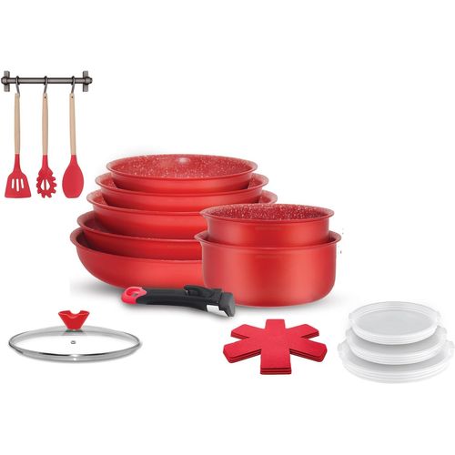 Batterie De Cuisine 18 Pièces Poêles Casseroles Tous Feux Dont Induction