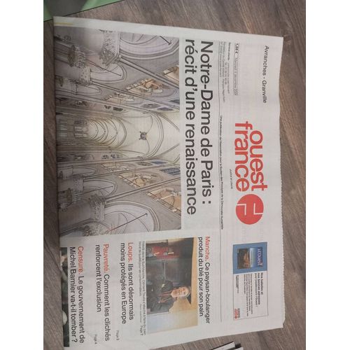 Journal Ouest France Special Reconstruction De Notre Dame De Paris