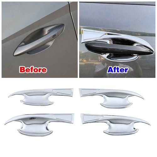 Poignée De Porte Chromée Pour Hyundai,Bol De Rétroviseur Latéral,Couvercle De Rétroviseur,Garniture D'?il De Roue,Accessoires Extérieurs Pour Hyundai 4.3 Son Ntage 2021 2022 2023 - Type Style D