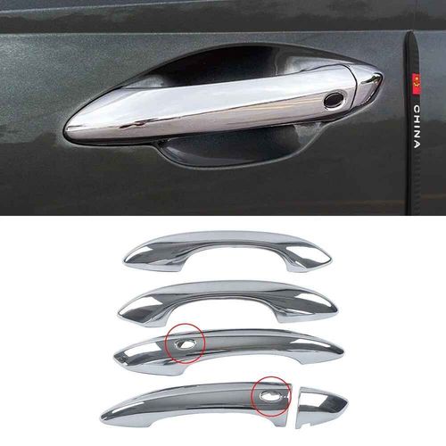 Poignée De Porte Chromée Pour Hyundai,Bol De Rétroviseur Latéral,Couvercle De Rétroviseur,Garniture D'?il De Roue,Accessoires Extérieurs Pour Hyundai 4.3 Son Ntage 2021 2022 2023 - Type Style A