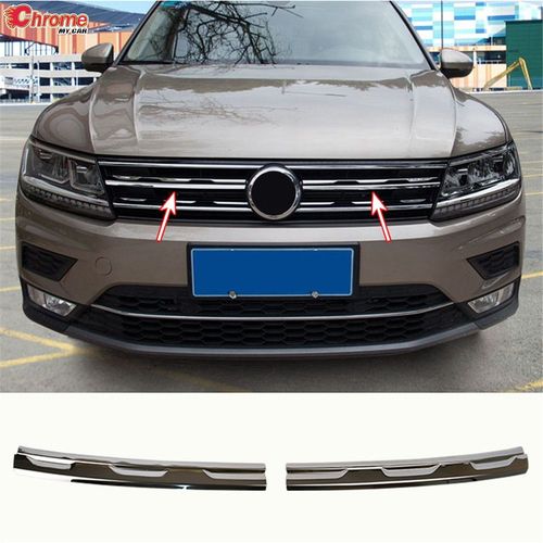 Couverture De Pare-Choc En Maille Chromée,Garniture De Calandre,Pour Volkswagen Vw Tiguan Mk2 2016 2017 2018 2019 2020 2021