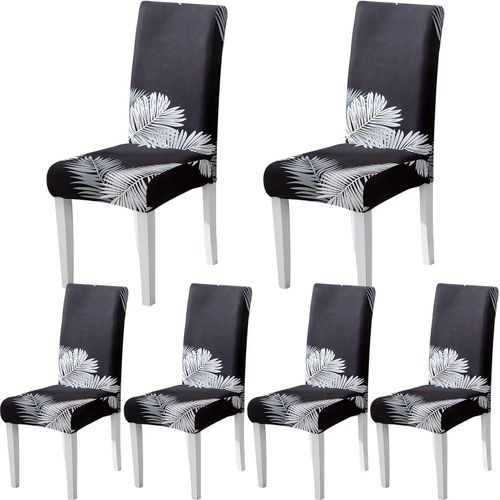 Housse De Chaise,Housse De Chaise Salle À Manger 4/6 Pièces Housse Chaise Extensible Pour Mariage Moderne,Hôtel,Décor De Restaurant (Moderne E,6 Pièces)