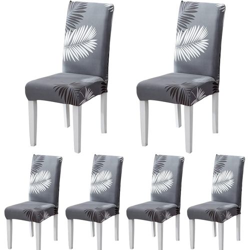 Housse De Chaise,Housse De Chaise Salle À Manger 4/6 Pièces Housse Chaise Extensible Pour Mariage Moderne,Hôtel,Décor De Restaurant (Moderne A,6 Pièces)