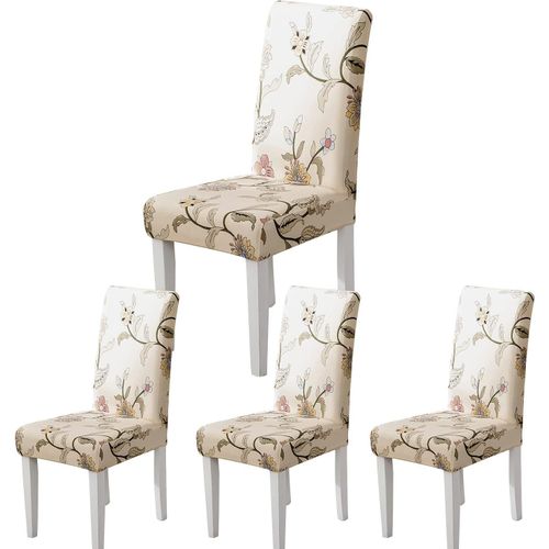 Housse De Chaise,Housse De Chaise Salle À Manger 4/6 Pièces Housse Chaise Extensible Pour Mariage Moderne,Hôtel,Décor De Restaurant (Moderne H,4 Pièces)