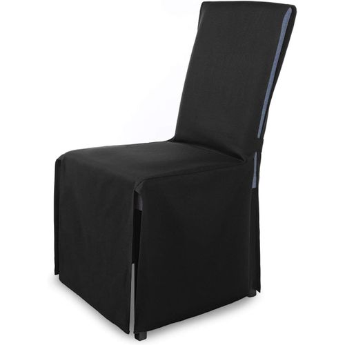 Housse De Chaise « Mila »/Lot De 4/Noir/Housse De Chaise Élastique Avec N?Ud/Housse De Chaise Extensible/Revêtement De Chaise Moderne