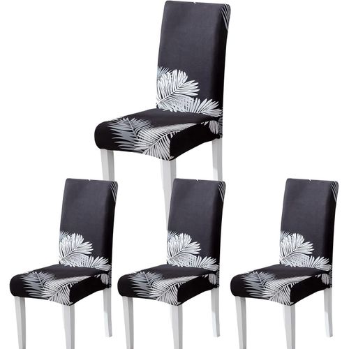 Housse De Chaise,Housse De Chaise Salle À Manger 4/6 Pièces Housse Chaise Extensible Pour Mariage Moderne,Hôtel,Décor De Restaurant (Moderne E,4 Pièces)