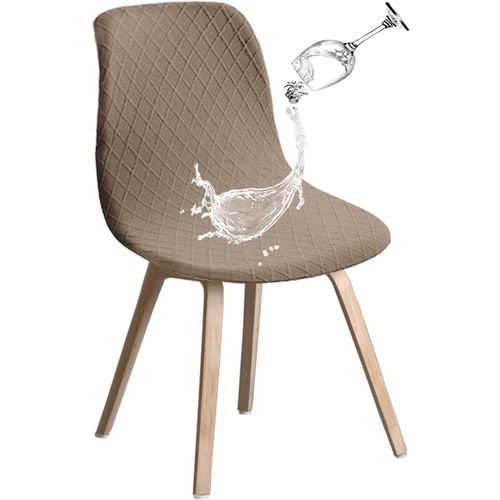 Lot De 6 Housses De Chaise Rétro Extensibles En Élasthanne,Pour Salle À Manger,Cuisine,Fête,Banquet,Club,Décoration D'intérieur (Camel)