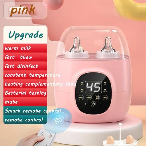 Chauffe-Bisantos Avec Télécommande,Arabisateur De Biberons,Chauffe-Eau,Arabisateur De Biberons,Pot De Complément Alimentaire Pour Bébé - Type Pink Upgrade-220v