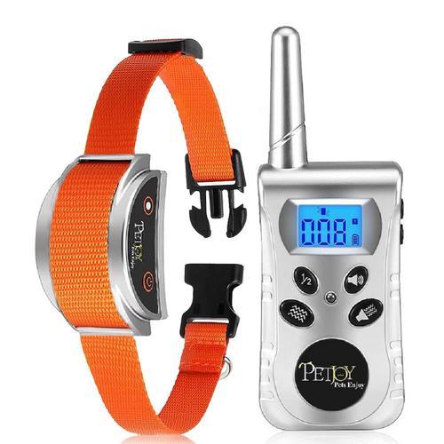 Paipaitek-Collier De Dressage Pour Chat Avec Télécommande,Collier Anti-Miaou Pour Chat,Étanche Et Aste,Collier Anti-Aboiement Pour Chat - Type Pc520v-1orange