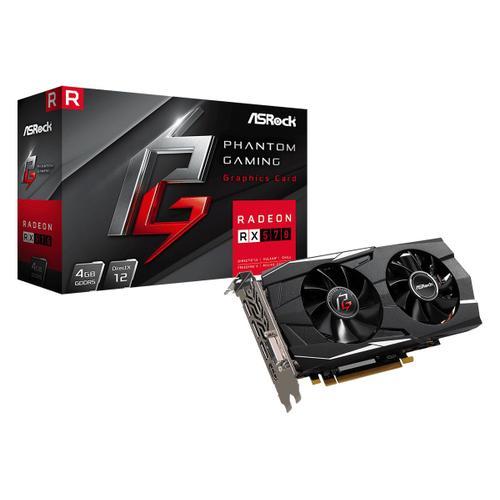 ASRock Phantom Gaming X Radeon RX570 4G OC - Carte graphique - Radeon RX 570 - 4 Go GDDR5 - PCIe 3.0 x16 - DVI, HDMI, 3 x DisplayPort