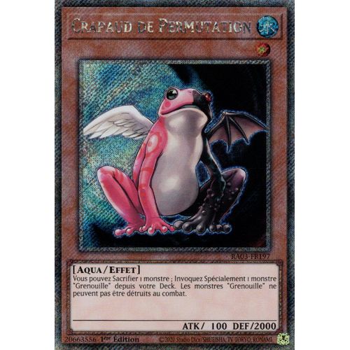 Yu Gi Oh Ra03 Fr197 Crapaud De Permutation Platinum Secret Rare