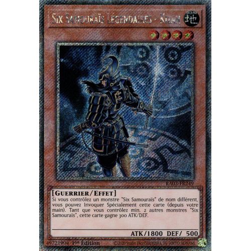 Yu Gi Oh Ra03 Fr249 Six Samouraïs Légendaires Kizan Platinum Secret Rare