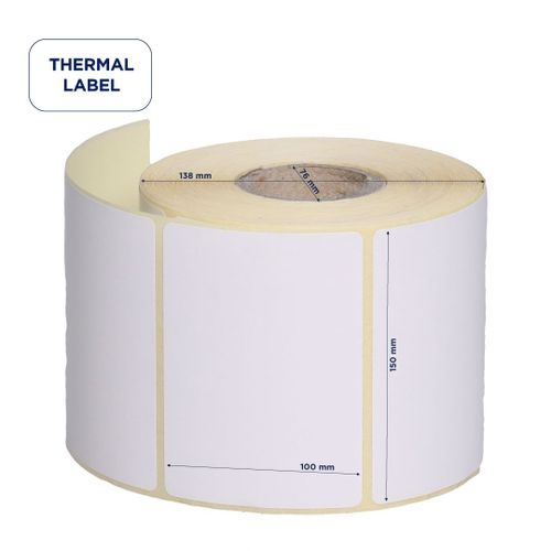 Etiquettes Autocollantes Thermique Vierges 100x150 Mm