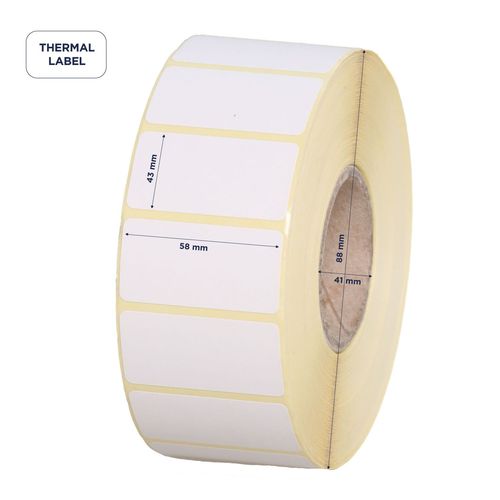 Etiquettes Autocollantes Thermiques Vierges 58x43 Mm
