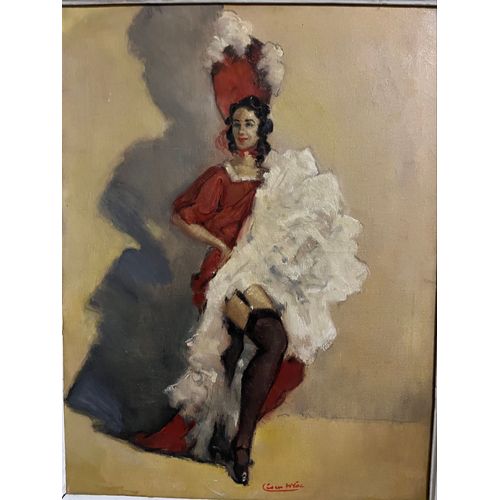César Vilot huile sur toile Frenchcan can 