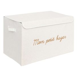 Coffre Rangement En Bouclette - Blanc
