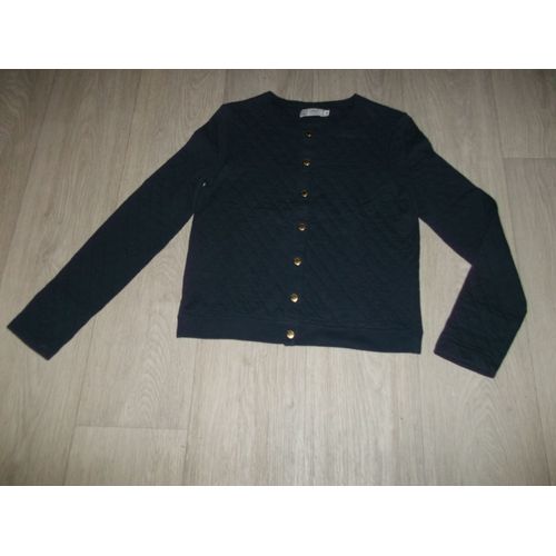 Veste Sweat Petit Bateau Bleu Marine Boutons Dorés M Tbe