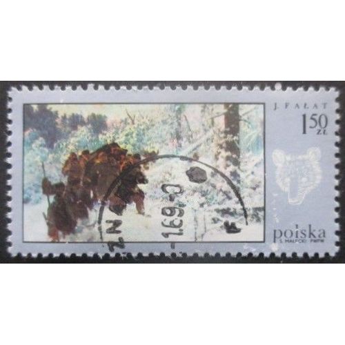 Pologne N°1743 Peinture De Chasse Oblitéré