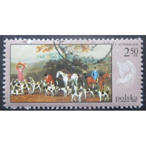 Pologne N°1744 Peinture De Chasse Oblitéré