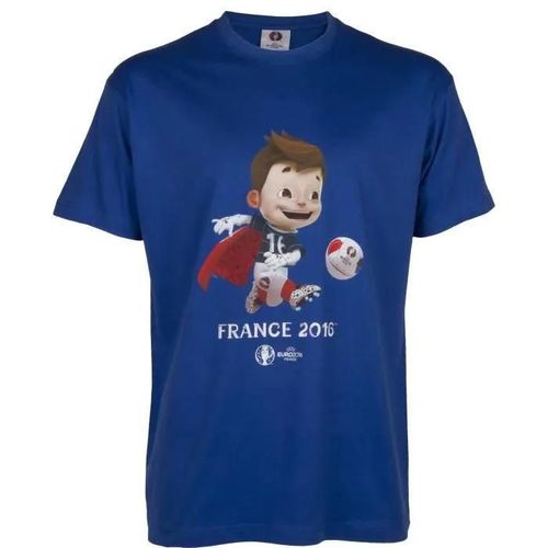 M - T-Shirt - Uefa - Super Victor - Bleu - Manches Courtes - Adulte Homme - Euro 2016