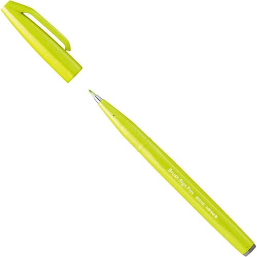 Pentel Arts Pentelarts Stylo Feutre Brush Sign Pen Ses15, Vert Citron