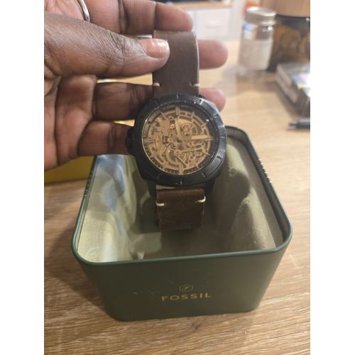 Montre Mécanique Privateer Sport En Cuir Brun