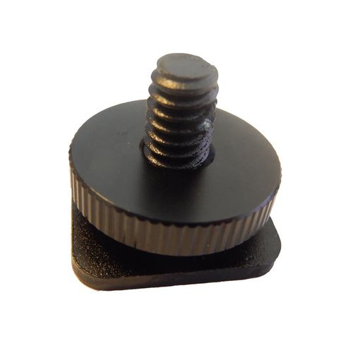 vhbw Vis pour trépied 1/4" avec rail pour sabot de flash compatible avec Olympus FL-CB05 appareil photo reflex DSLR, 18 mm noir, métal