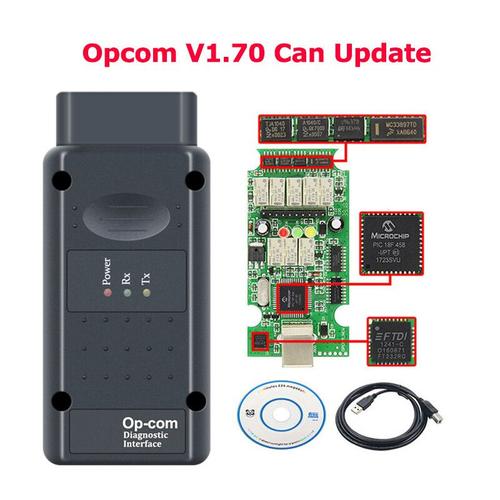 Opcom-Lecteur De Code De Voiture Pour Opel,Mise À Jour En Ligne,V5,2021,1.99,1.95,Pic18f458,Puce Ftdi,Eau Obd2,Interface Lilbus,1.70 - Type Opcom 1.70 Update