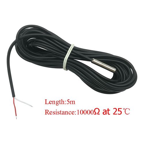 Sonde numérique étanche,capteur de température,contrôleur de température,sonde de capteur métallique de haute précision pour thermostat - Type Black metal sensor