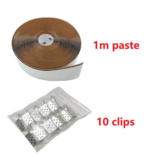 Colliers et pâtes isolantes pour film chauffant au sol,accessoires pour système de chauffage au sol - Type 10 clips 1m paste