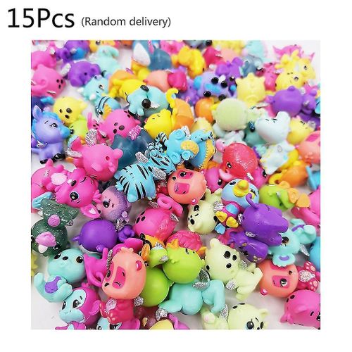 15pcs Pet Shop Jouets Petits Mini Animaux Vieux Figures Modèle Collection Micro Paysage Décoration