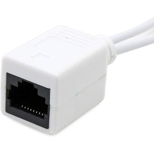 1 paire d¿injecteurs passifs Ethernet RJ45 PoE + kit répartiteur 5V 12V 24V 48V (blanc)