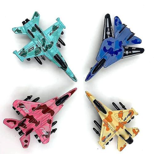 4pcs Chasseur Militaire Avion Métal Modèle Jouet Chasseur Militaire Die Cast Tirer Avion Jouet Retour Jouets Mi