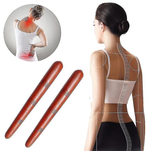 2 Pcs Pied Main Massage Bâtons Bois Thai Pied Main Massage Sticks R...