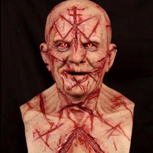 Halloween Adulte Unisexe Sanglant Zombie Effrayant Couverture Complète Cosplay Masque En Latex