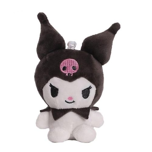 12cm Sanrio Cartoon Peluche Toy Kawali Kuromi Hello Kitty My Melody Cinnamoroll Soft Stuffed Doll Pendentif Toys Girl Kids Noël Cadeau
