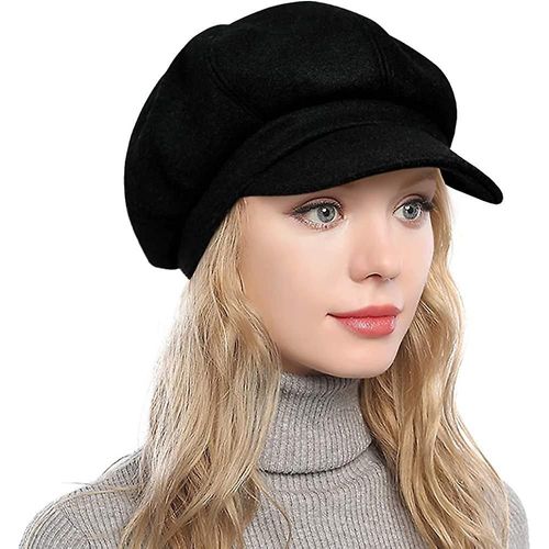 Women's Newsboy Hats Fall Wool Cabbie Beret Tweed Girls Paperboy Cap