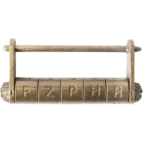 Cadenas Chinois Anciens Vintage Letter Combination Lock Password Padlock (5 Lettres)